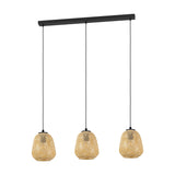 Clivorne Wooden Linear Pendant Light - Black