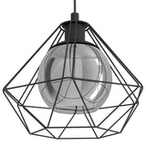 Clorbelle Smoked Glass Pendant Light 32.5cm - Black