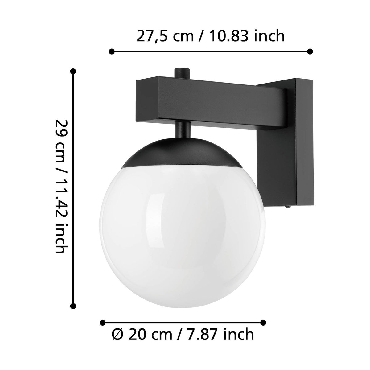 Cloressa Outdoor Wall Light - Black