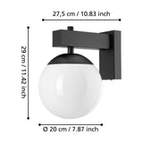 Cloressa Outdoor Wall Light - Black