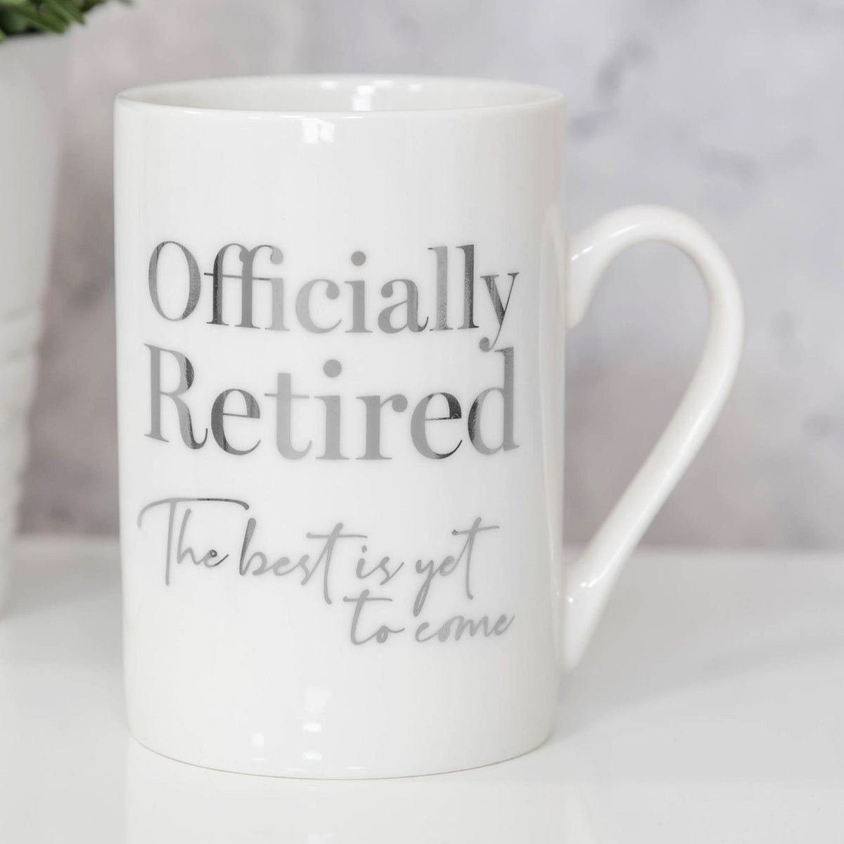 Officially Retired Foiled Ceramic Mug 11oz - Silver