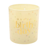 Happy Birthday Round Pastel Dot Scented Candle 120g - Cream