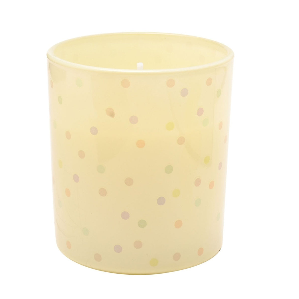 Happy Birthday Round Pastel Dot Scented Candle 120g - Cream