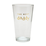 The Best Daddy Foil Lettered Beer Glass 460ml - Clear & Gold