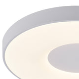 Coin Large Round CCT LED Flush Ceiling Light With Remote Control - White