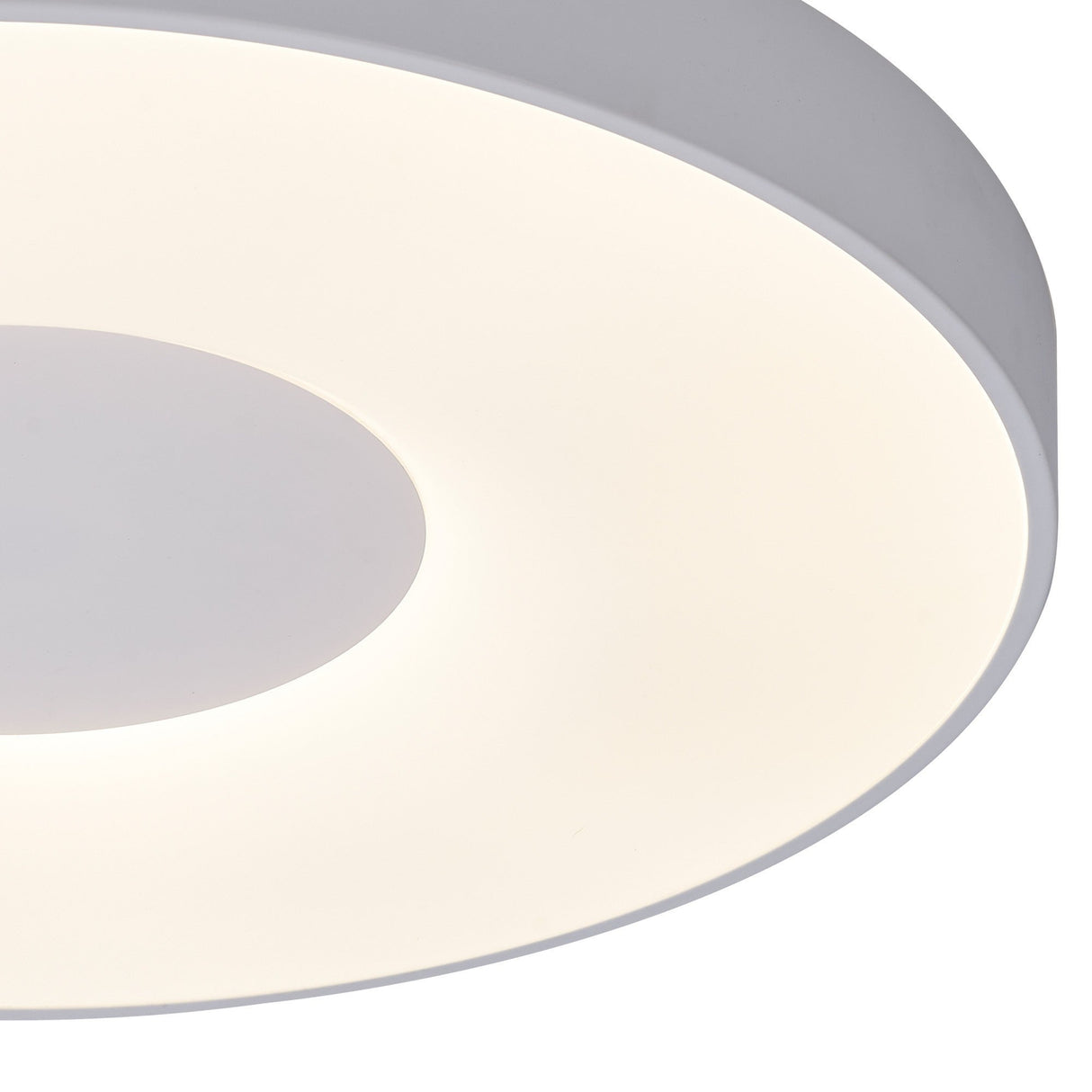 Coin Large Round CCT LED Flush Ceiling Light With Remote Control - White