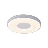 Coin Large Round CCT LED Flush Ceiling Light With Remote Control - White