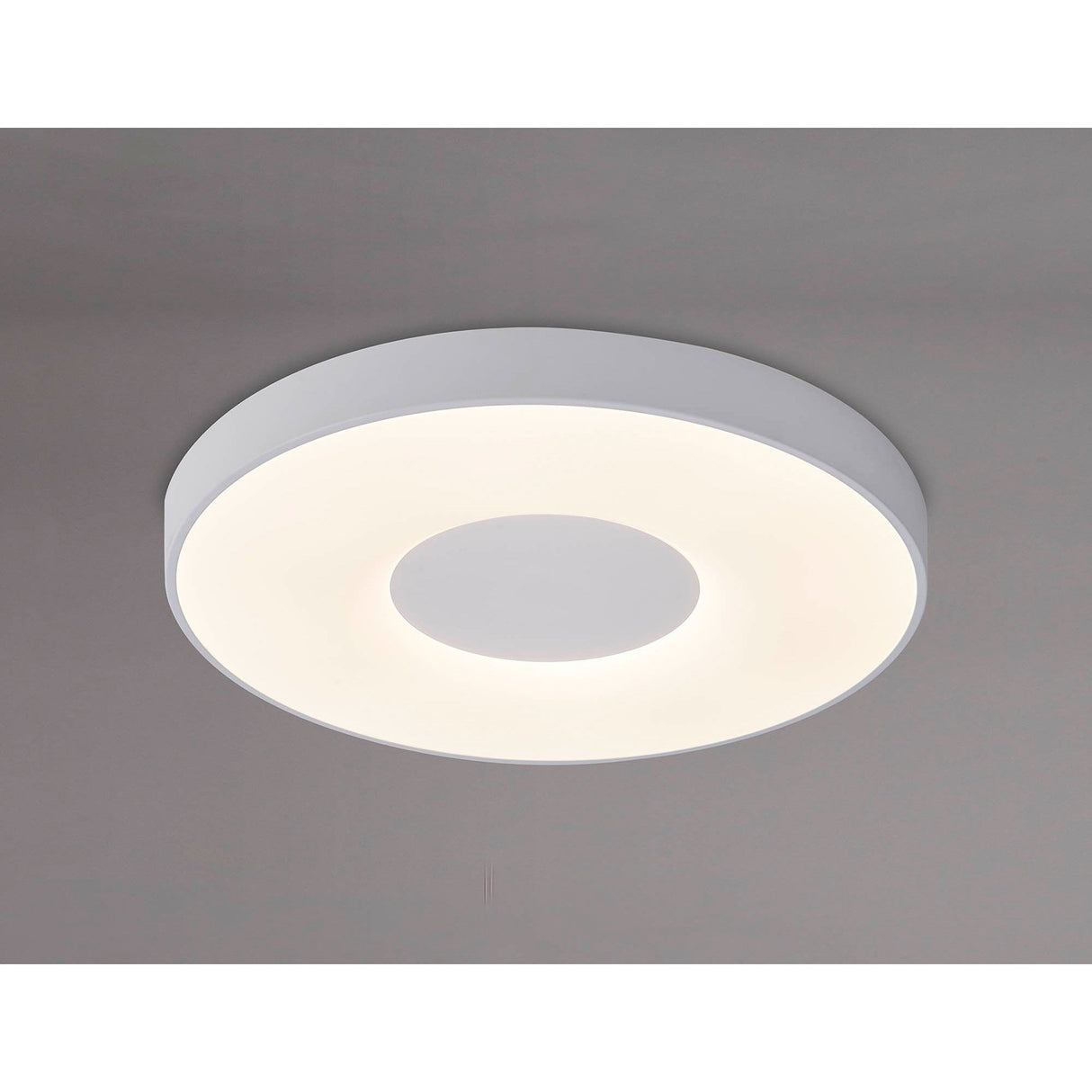Coin Large Round CCT LED Flush Ceiling Light With Remote Control - White
