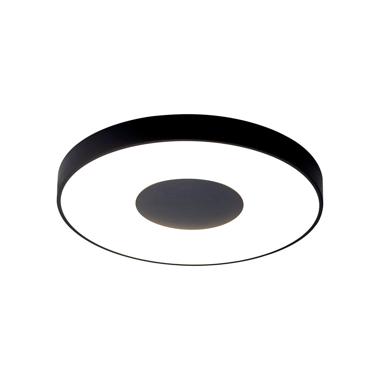 Coin Large Square CCT LED Flush Ceiling Light With Remote Control - Black