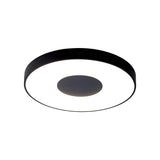 Coin Large Square CCT LED Flush Ceiling Light With Remote Control - Black