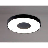 Coin Large Square CCT LED Flush Ceiling Light With Remote Control - Black