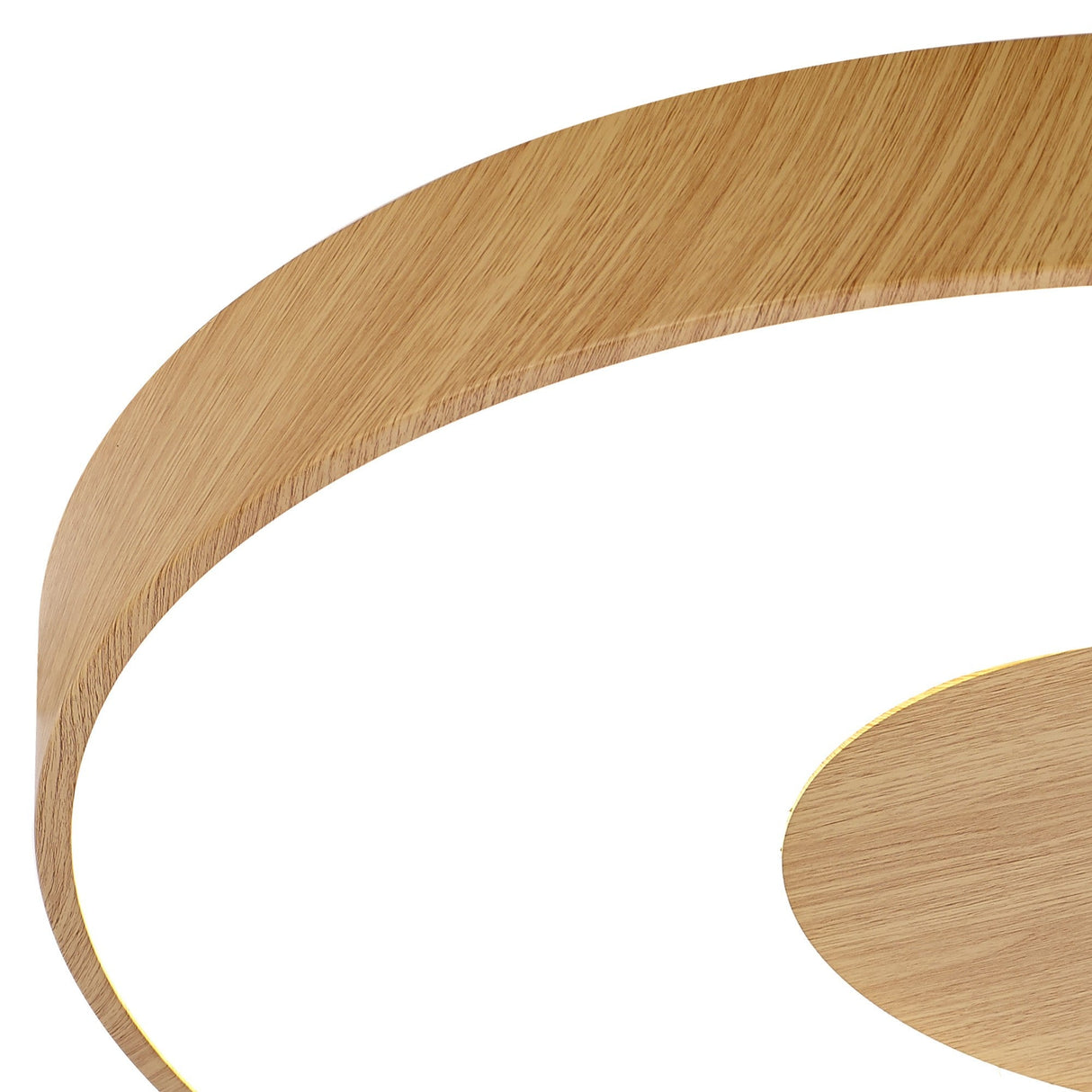 Coin Large Round CCT LED Flush Ceiling Light With Remote Control - Brown