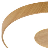 Coin Large Round CCT LED Flush Ceiling Light With Remote Control - Brown