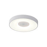 Coin Medium Round CCT LED Flush Ceiling Light With Remote Control - White