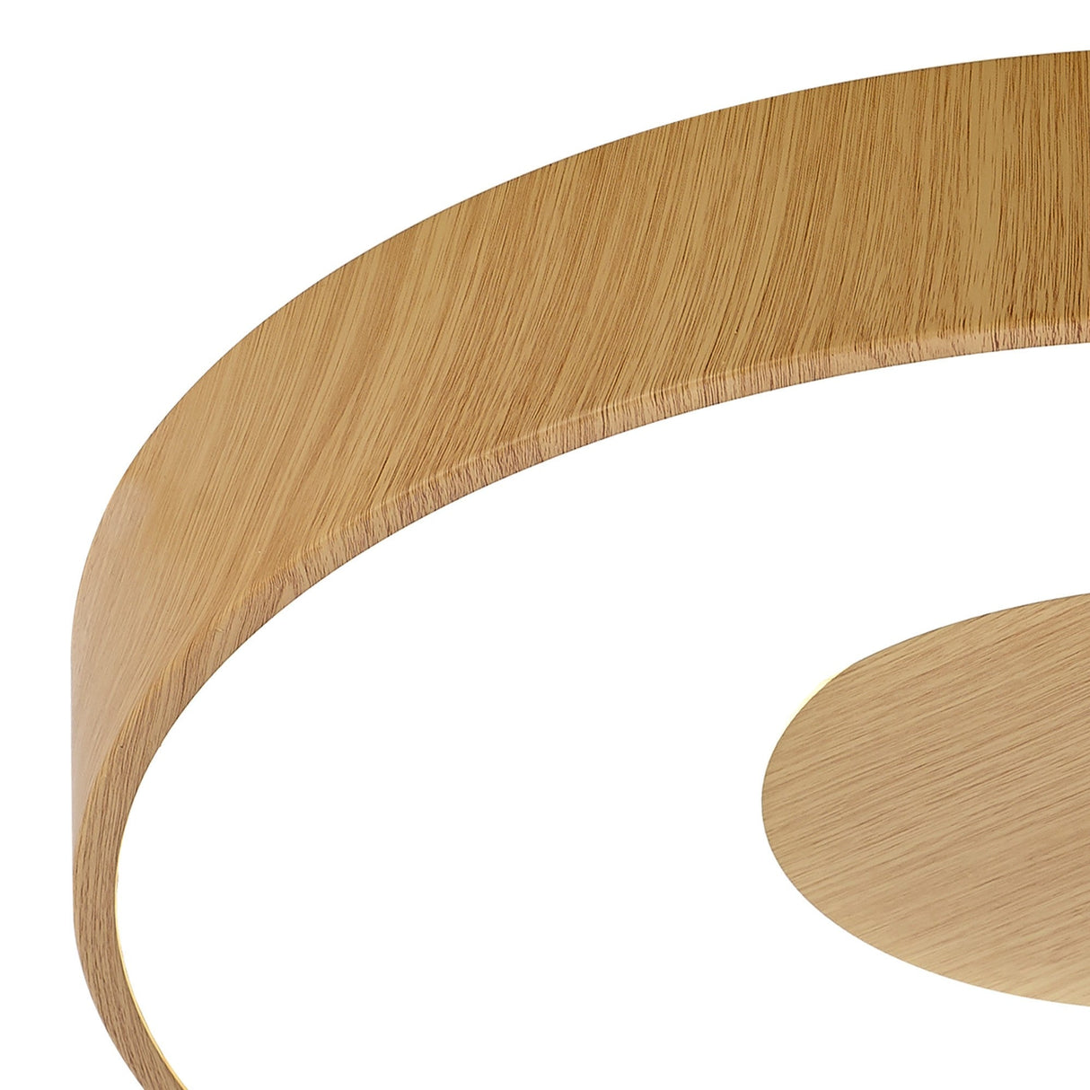 Coin Small Round CCT LED Flush Ceiling Light With Remote Control - Brown