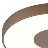 Coin Large Round CCT LED Flush Ceiling Light With Remote Control - Sand Brown