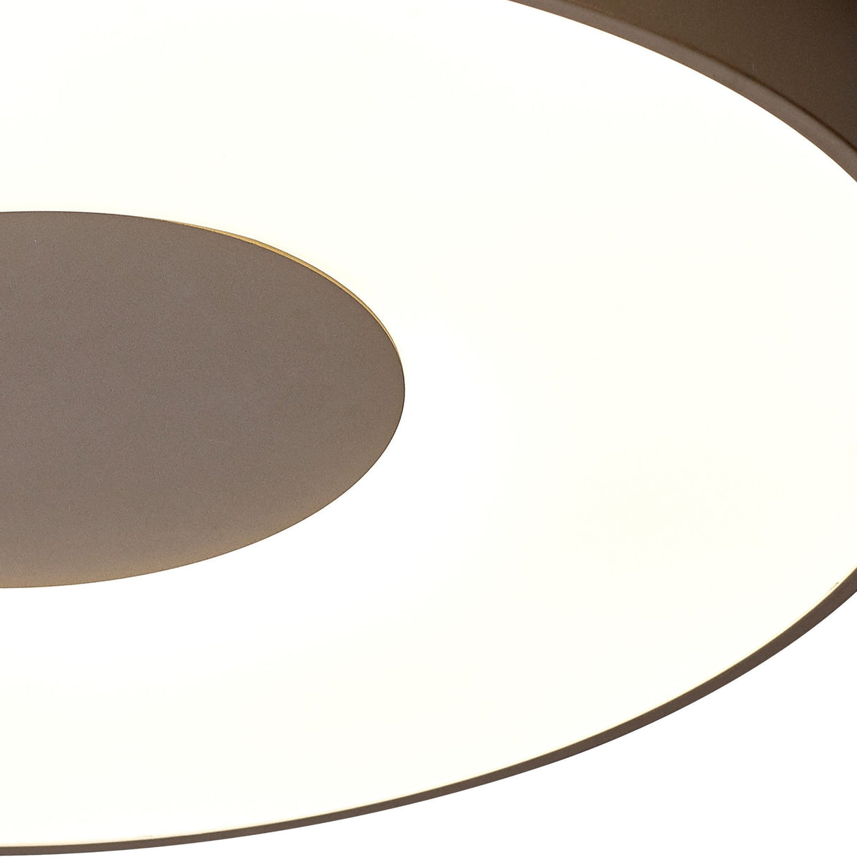 Coin Large Round CCT LED Flush Ceiling Light With Remote Control - Sand Brown