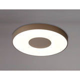 Coin Large Round CCT LED Flush Ceiling Light With Remote Control - Sand Brown