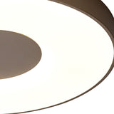 Coin Medium Round CCT LED Flush Ceiling Light With Remote Control - Sand Brown