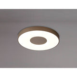 Coin Medium Round CCT LED Flush Ceiling Light With Remote Control - Sand Brown