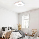 Coin Large Square CCT LED Flush Ceiling Light With Remote Control - White