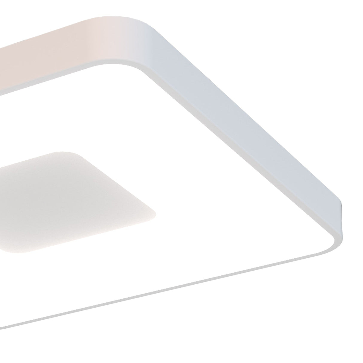 Coin Medium Square CCT LED Flush Ceiling Light With Remote Control - White