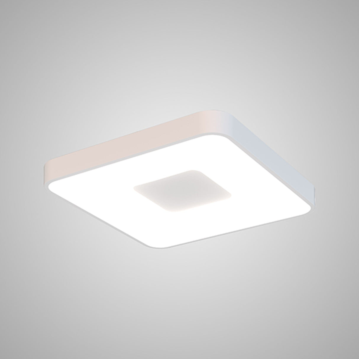 Coin Medium Square CCT LED Flush Ceiling Light With Remote Control - White