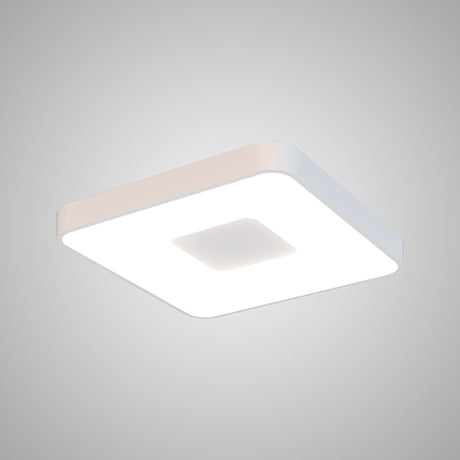 Coin Medium Square CCT LED Flush Ceiling Light With Remote Control - White