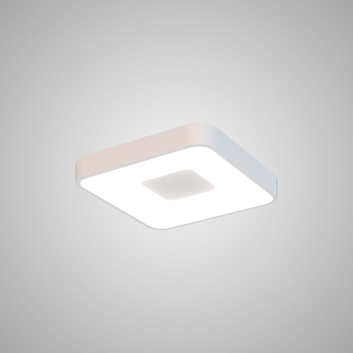 Coin Small Square CCT LED Flush Ceiling Light With Remote Control - White