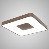 Coin Large Square CCT LED Flush Ceiling Light With Remote Control - Gold