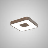 Coin Small Square CCT LED Flush Ceiling Light With Remote Control - Gold