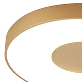 Coin Large Round CCT LED Flush Ceiling Light With Remote Control - Gold
