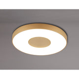 Coin Large Round CCT LED Flush Ceiling Light With Remote Control - Gold