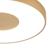 Coin Medium Round CCT LED Flush Ceiling Light With Remote Control - Gold
