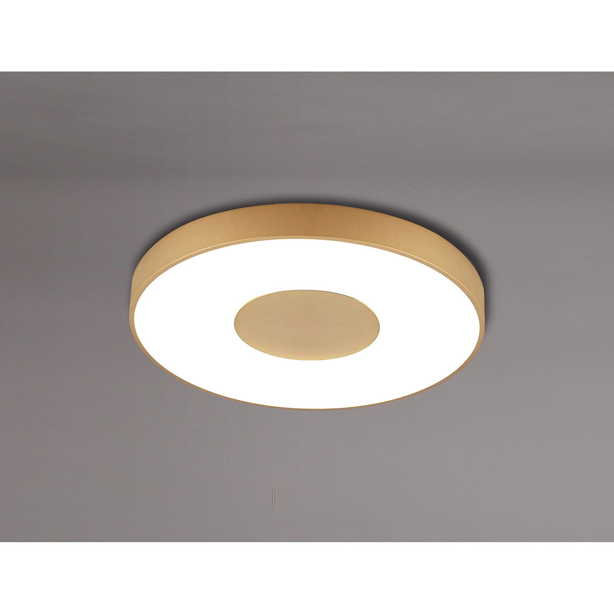 Coin Medium Round CCT LED Flush Ceiling Light With Remote Control - Gold