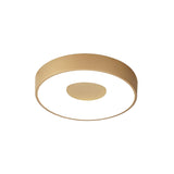 Coin Small Round CCT LED Flush Ceiling Light With Remote Control - Gold