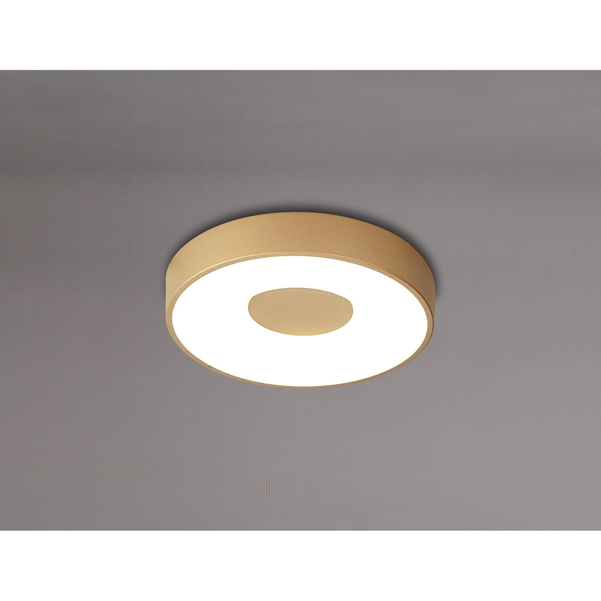 Coin Small Round CCT LED Flush Ceiling Light With Remote Control - Gold