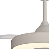 Coin Air CCT Dimmable LED Ceiling Retractable Fan Light With Remote & APP Control - White