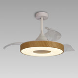 Coin Air CCT Dimmable LED Ceiling Retractable Fan Light With Remote & APP Control - Brown
