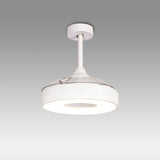 Coin Air CCT Dimmable LED Ceiling Retractable Fan Light With Remote & APP Control - White