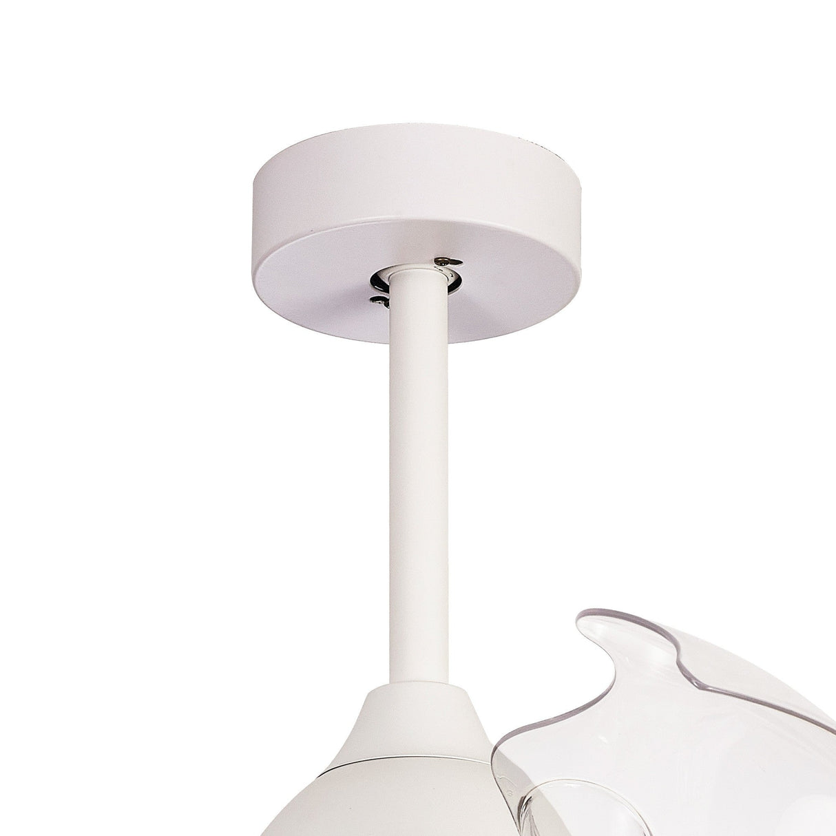 Coin Air CCT Dimmable LED Ceiling Retractable Fan Light With Remote & APP Control - White