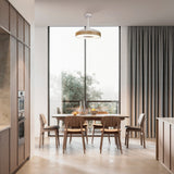 Coin Air CCT Dimmable LED Ceiling Retractable Fan Light With Remote & APP Control - Brown