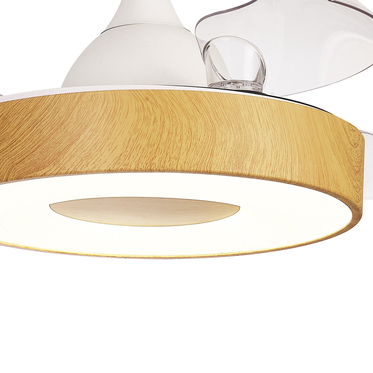 Coin Air CCT Dimmable LED Ceiling Retractable Fan Light With Remote & APP Control - Brown