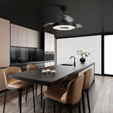 Coin Air CCT Dimmable LED Ceiling Retractable Fan Light With Remote & APP Control - Black