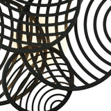 Collage 4 Ring LED Semi-Flush Ceiling Light 60W 3000K - Black