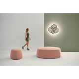 Collage 4 Ring LED Semi-Flush Ceiling Light 60W 3000K - Black