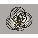 Collage 4 Ring LED Semi-Flush Ceiling Light 60W 3000K - Black