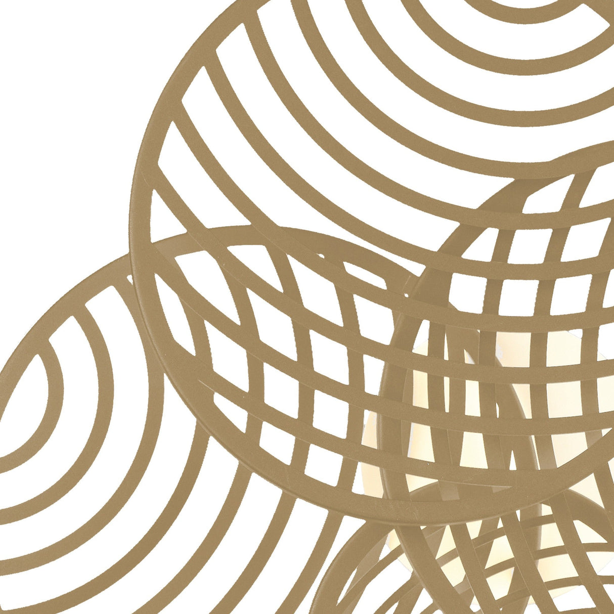 Collage 4 Ring LED Semi-Flush Ceiling Light 60W 3000K - Gold