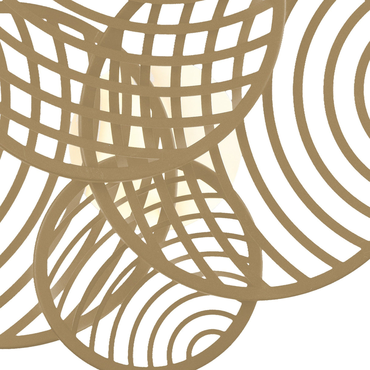 Collage 4 Ring LED Semi-Flush Ceiling Light 60W 3000K - Gold