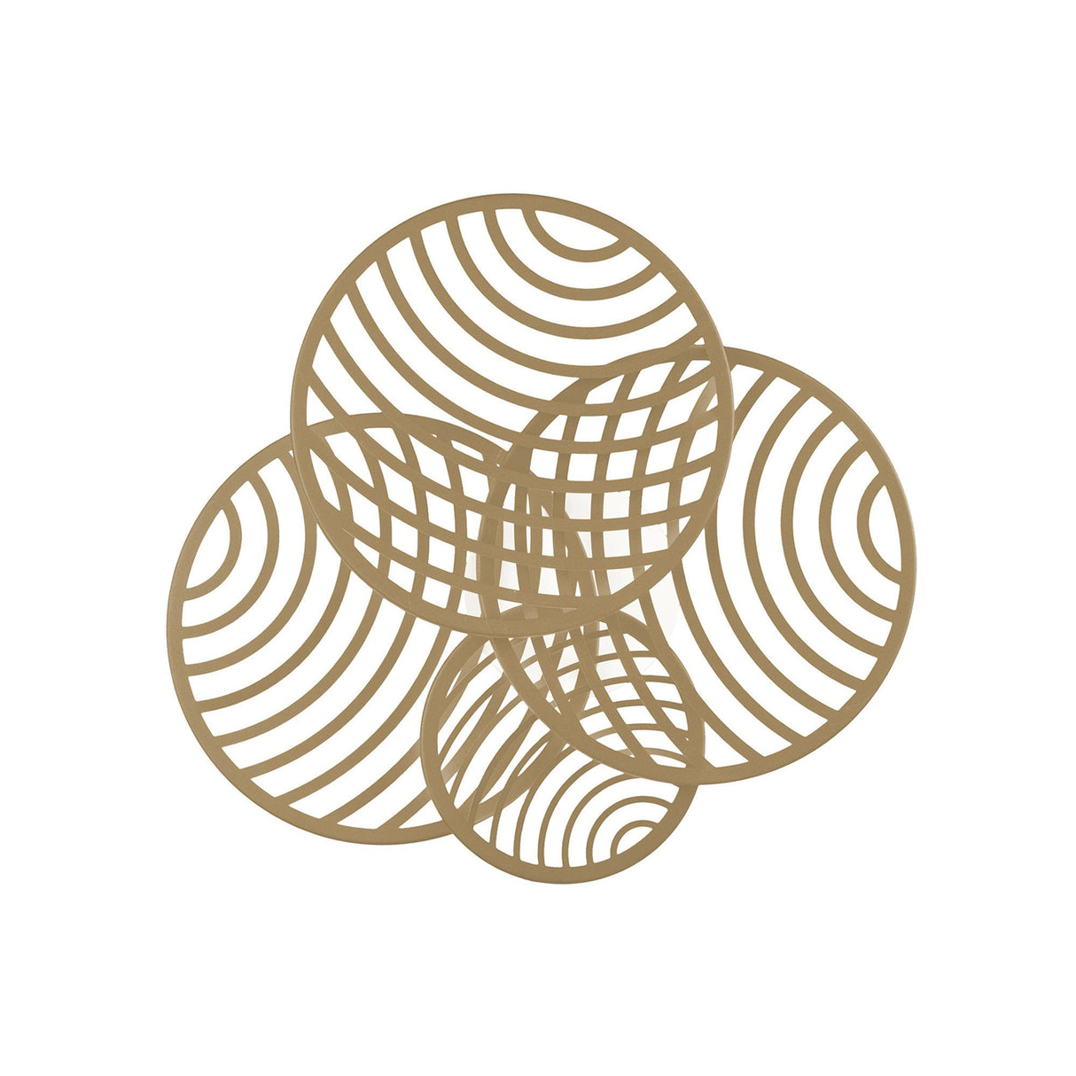 Collage 4 Ring LED Semi-Flush Ceiling Light 60W 3000K - Gold